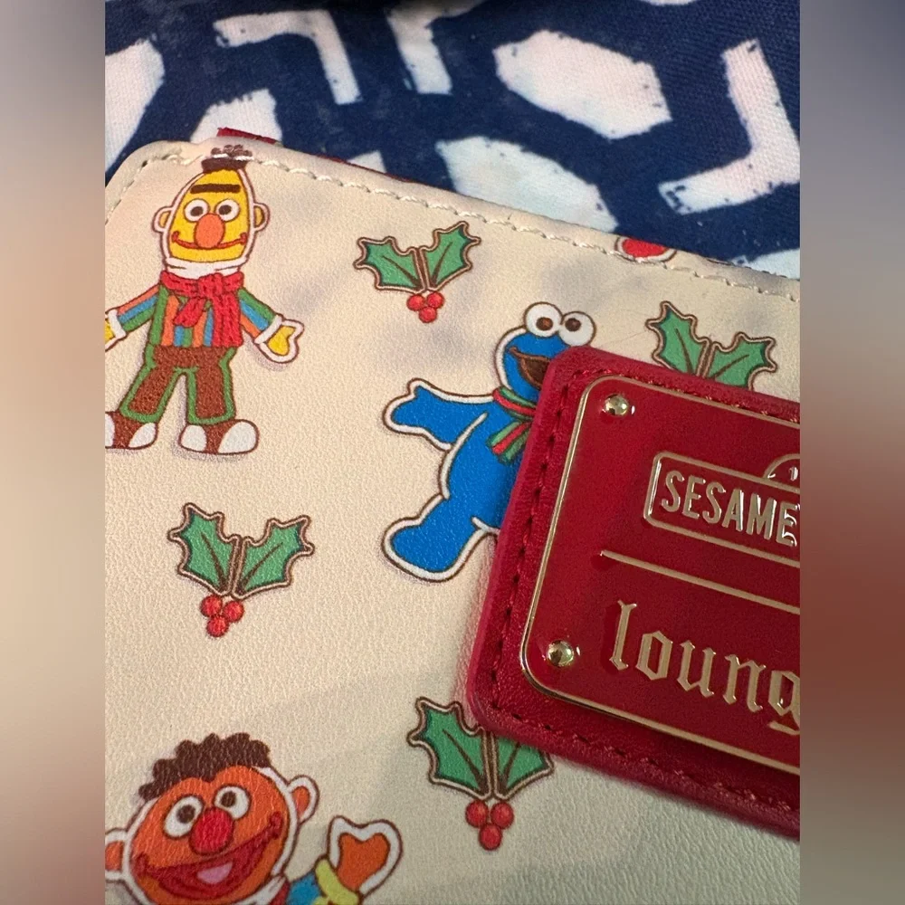 Loungefly Sesame Street Cream Character Wallet Christmas design